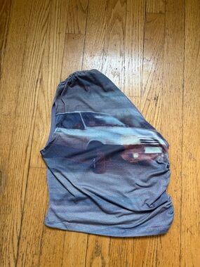 silence + noise Car Graphic One Shoulder Top